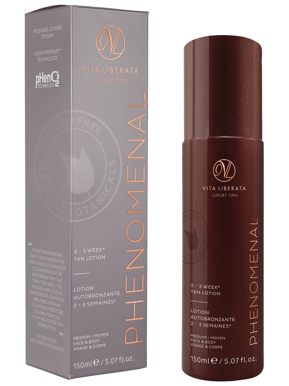 Vita Liberata Phenomenal 2-3 Week Tan Mousse in Medium 125ml BNWT
